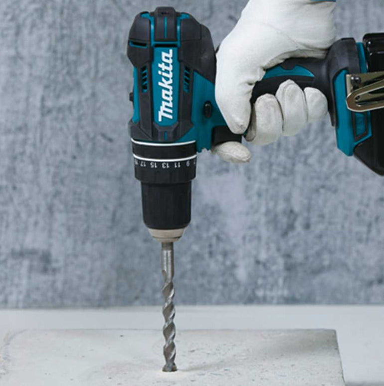 Makita DHP482Z 18V Combi Drill with 1 x 5.0Ah Battery + Charger + Accessories & Tool Bag