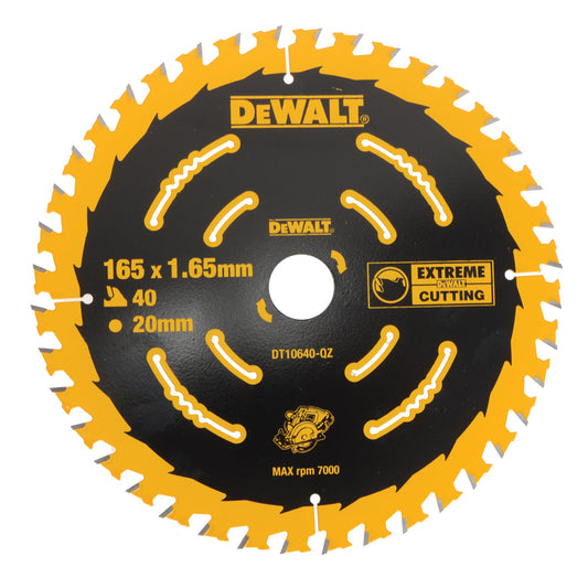 DeWalt 165mm 40T Extreme Framing Circular Saw Blade DT10640-QZ