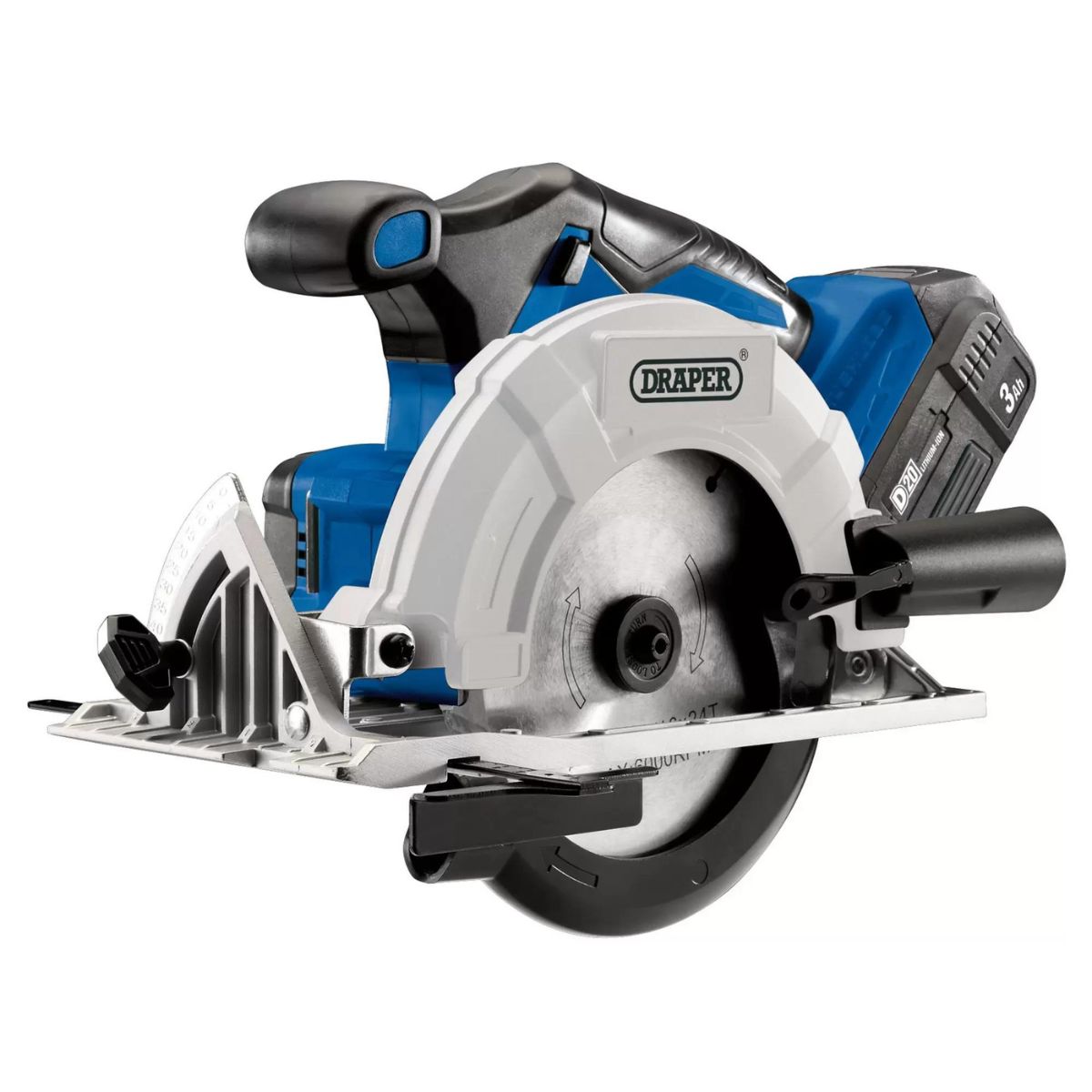 Draper D20CS165SET 20V Brushless Circular Saw 1 x 3.0Ah Battery With Fast Charger 00594