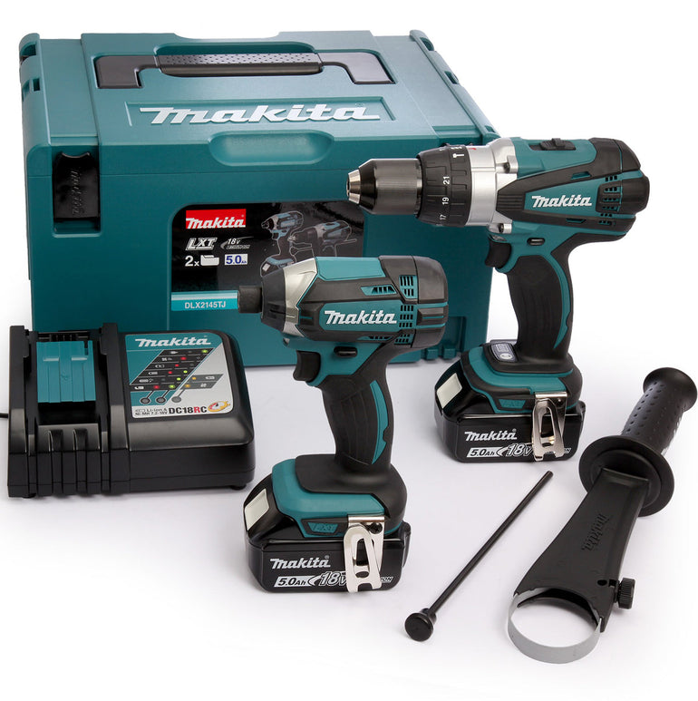 Makita DLX2145TJ 18V LXT Twin Pack With 2 x 5.0Ah Battery Charger & Type 3 Case