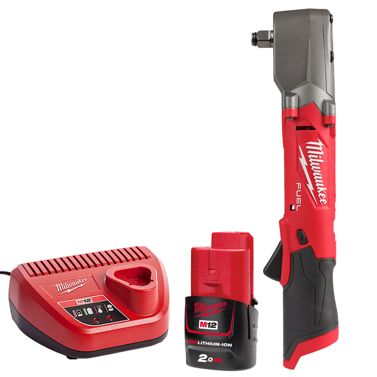 Milwaukee M12FRAIWF12-0 12V 1/2" Brushless Right Angle Impact Wrench with 1 x 2.0Ah Battery & Charger