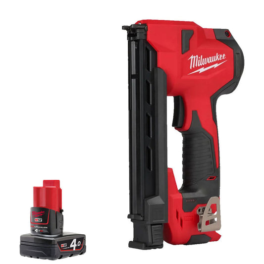 Milwaukee M12 BCST-0 12V Cable Stapler with 1 x 4.0Ah Battery