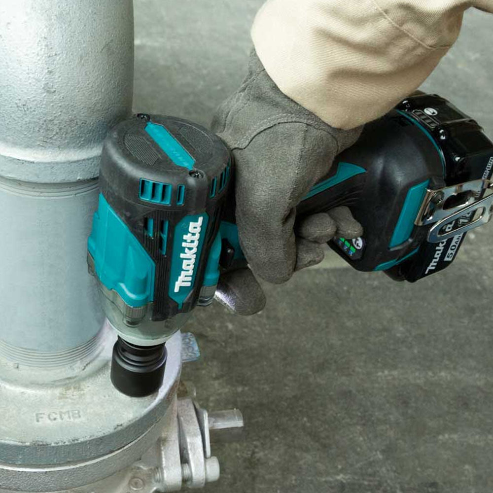 Makita DTW300Z 18V Brushless 1/2" Impact Wrench with 1 x 5.0Ah Battery Charger & Tool Bag