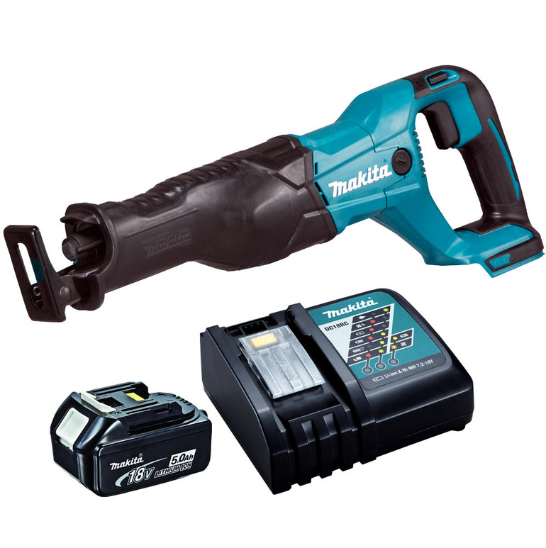 Makita DJR186Z 18V LXT Reciprocating Sabre Saw with 1 x 5.0Ah Battery Charger