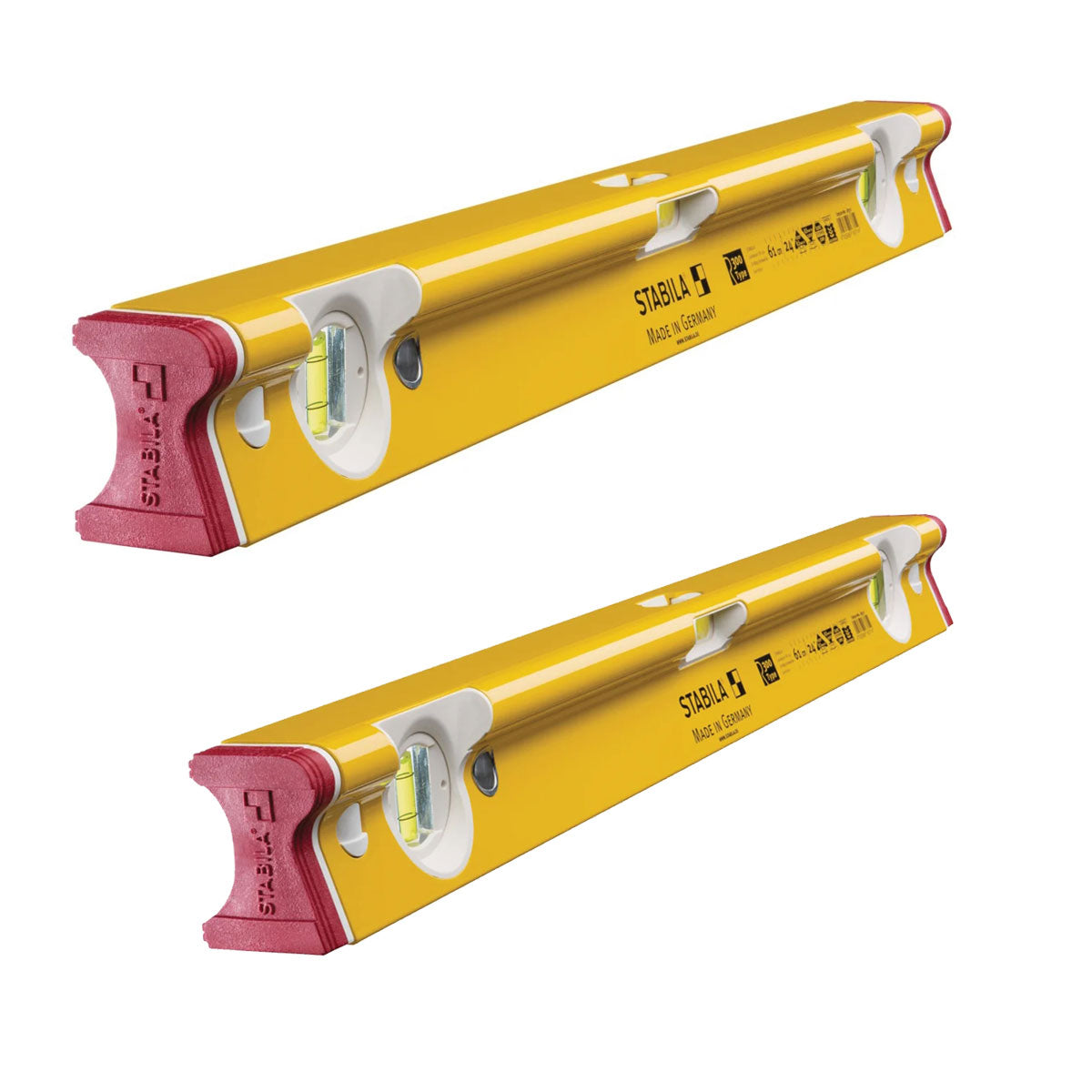 Stabila R-Type Spirit Level 1220mm & 1830mm Pack of 2