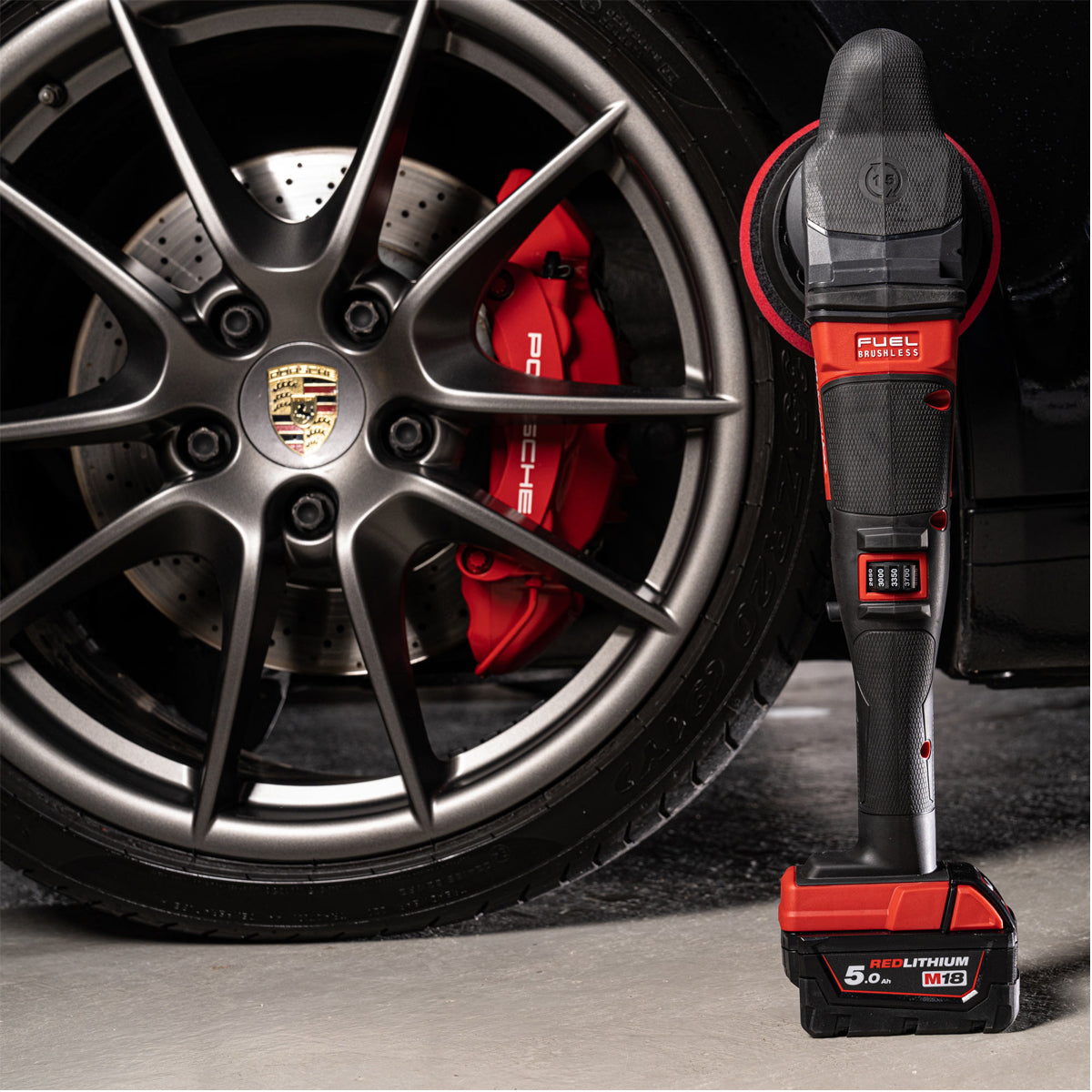 Milwaukee M18FROP15-0X 18V Brushless 125mm Random Orbital Polisher with 2 x 5.0Ah Battery & Charger