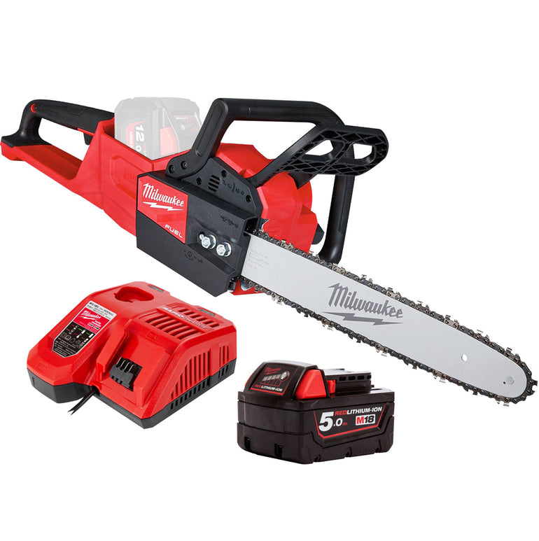 Milwaukee M18FCHS35-0 18V Fuel Brushless Chainsaw 35cm Bar with 1 x 5.0Ah Battery & Charger