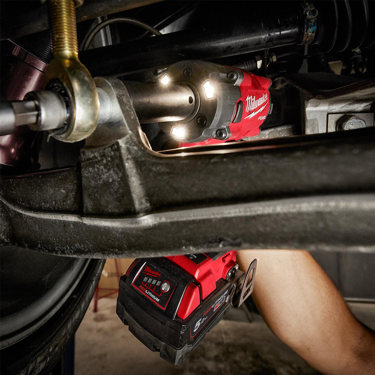 Milwaukee M18FIW2F38-0X 18V Fuel Brushless 3/8" Friction Ring Impact Wrench with 1 x 5.0Ah Battery