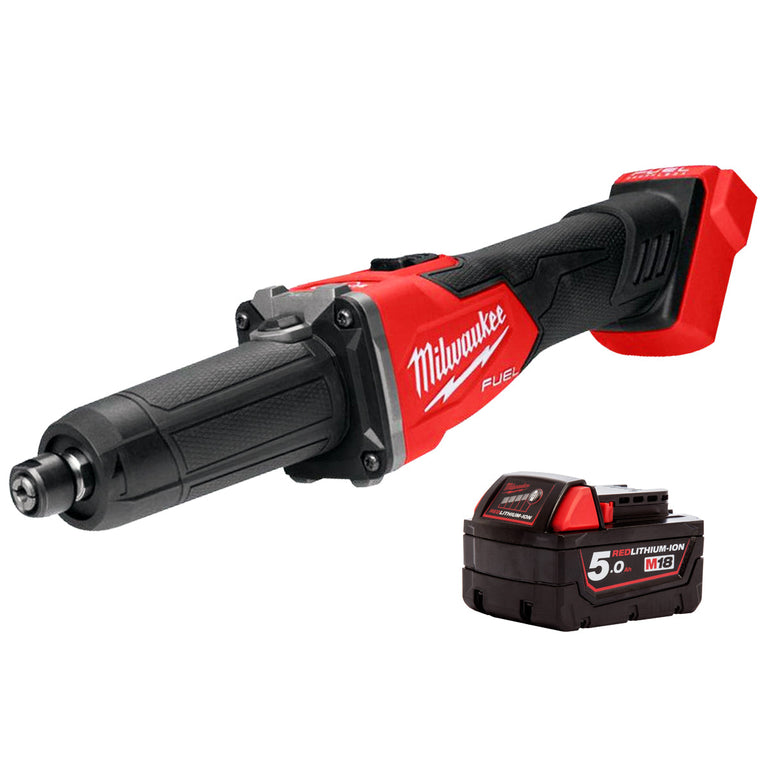 Milwaukee M18FDGRB-0 18V Brushless Braking Die Grinder with 1 x 5.0Ah Battery