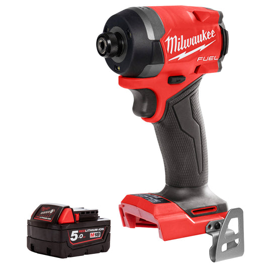 Milwaukee M18FID3-0 18V Fuel 1/4" Impact Driver with 1 x 5.0Ah Battery