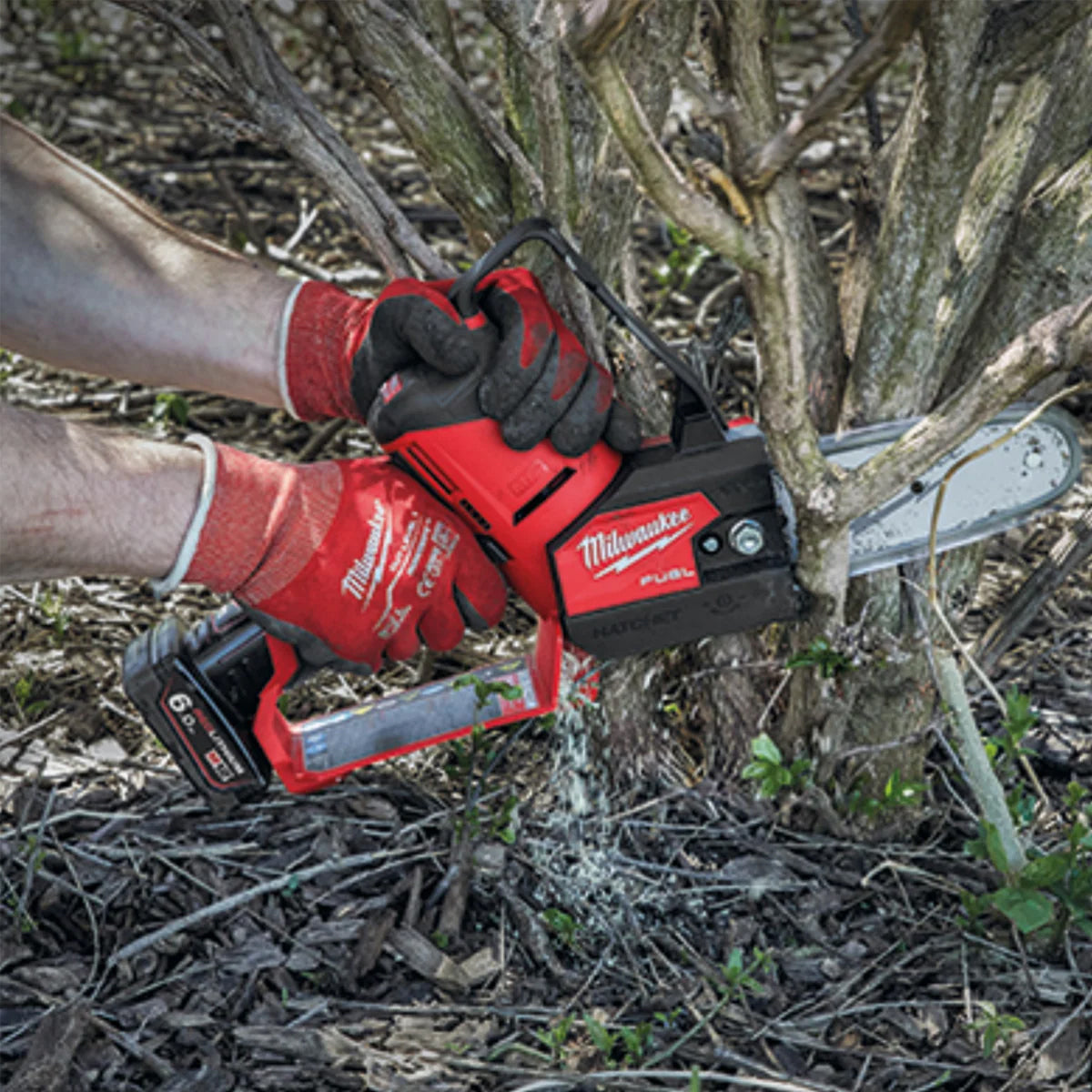 Milwaukee M18 FHS20-0 18V Fuel Brushless Pruning Saw with 2 x 5.0Ah Battery & Charger