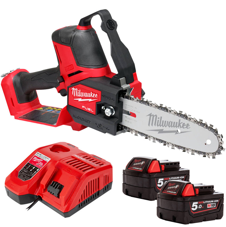 Milwaukee M18 FHS20-0 18V Fuel Brushless Pruning Saw with 2 x 5.0Ah Battery & Charger