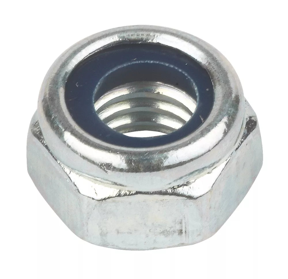 EASYFIX BZP STEEL NYLON LOCK NUTS M6 100 PACK