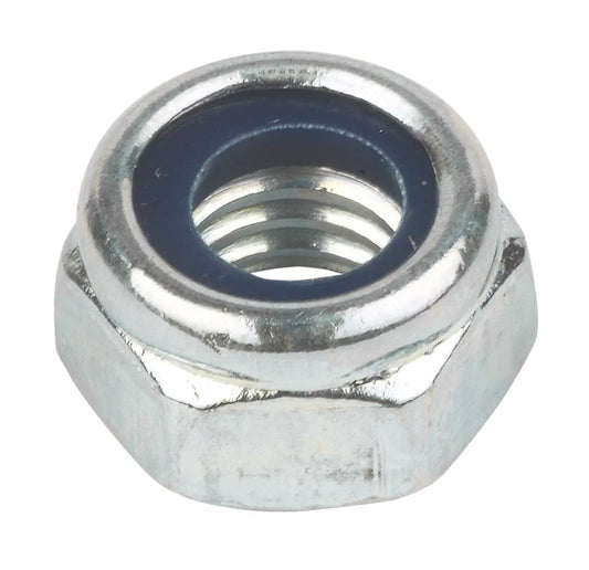 EASYFIX BZP STEEL NYLON LOCK NUTS M6 100 PACK