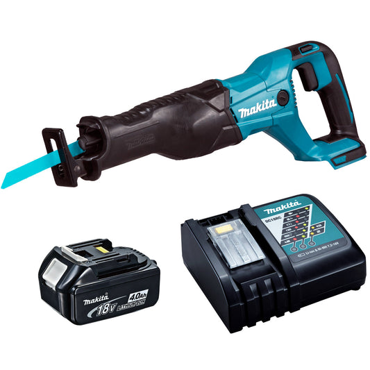 Makita DJR186Z 18V Reciprocating Sabre Saw with 1 x 4.0Ah Battery & Charger