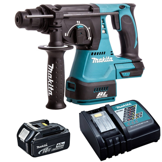 Makita DHR242Z 18V SDS+ Brushless Rotary Hammer Drill With 1 x 4.0Ah Battery & Charger