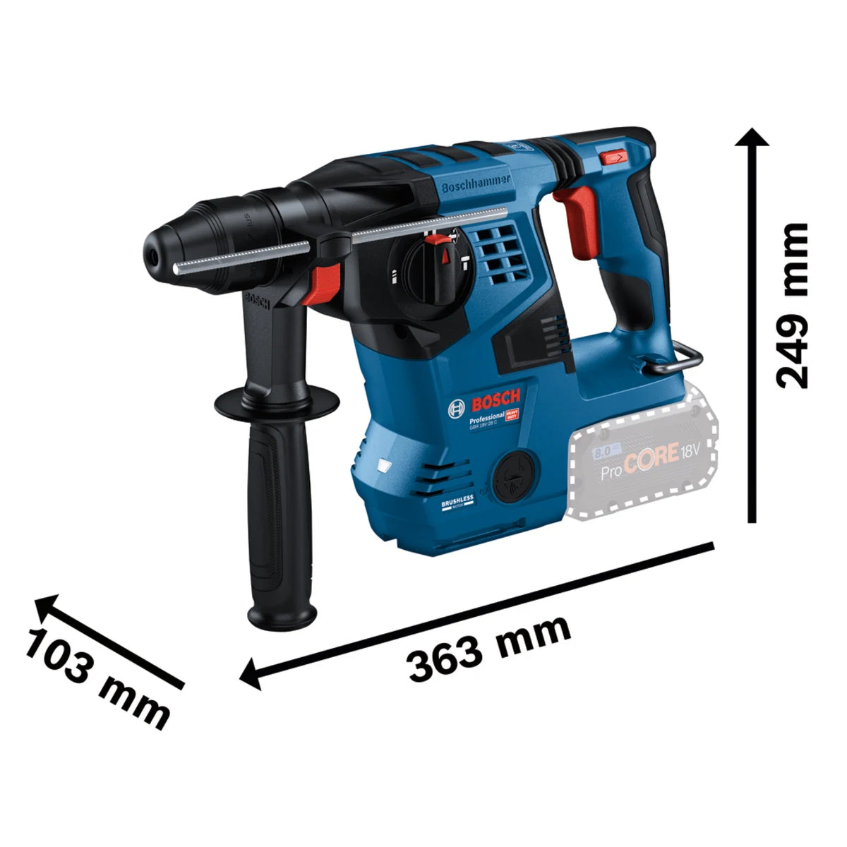 Bosch GBH 18V-28 C Pro SDS-Plus Rotary Hammer Body only 0611920000