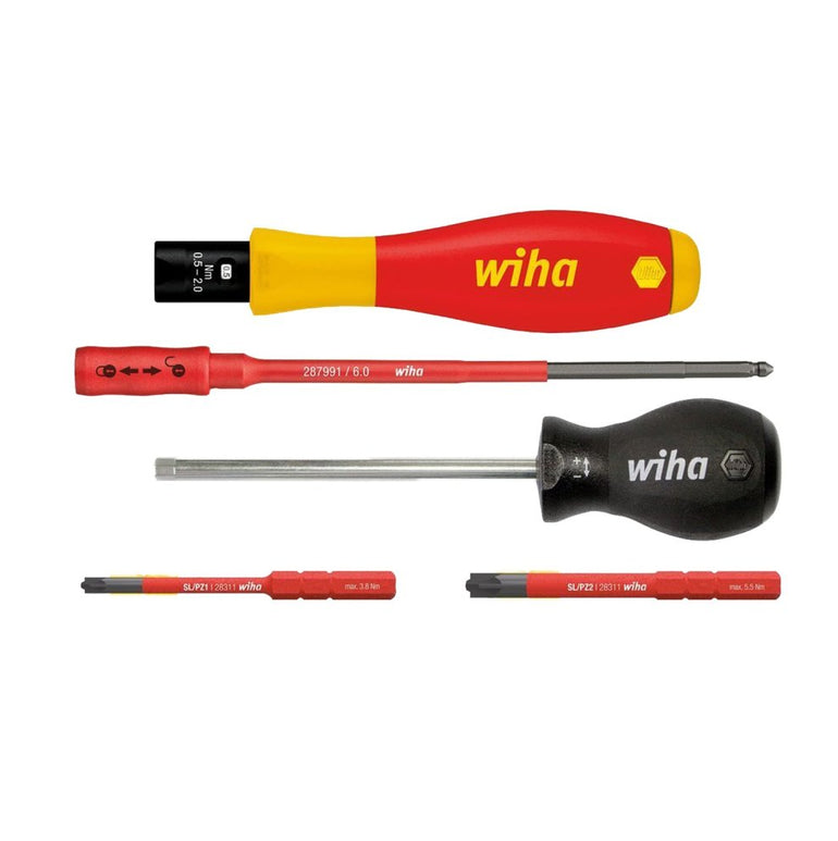 Wiha 38074 Torque Electricians Screwdriver Set of 5 Piece