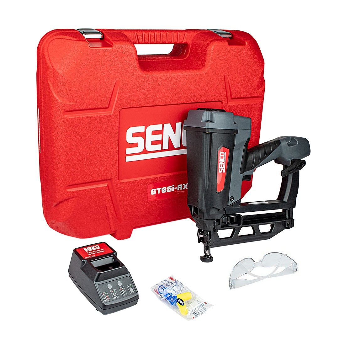 Senco GT65i-RX 7.2V 2nd Fix Gas Nail Gun With 2 x 2.5Ah Batteries Charger In Case - 10VS7001N