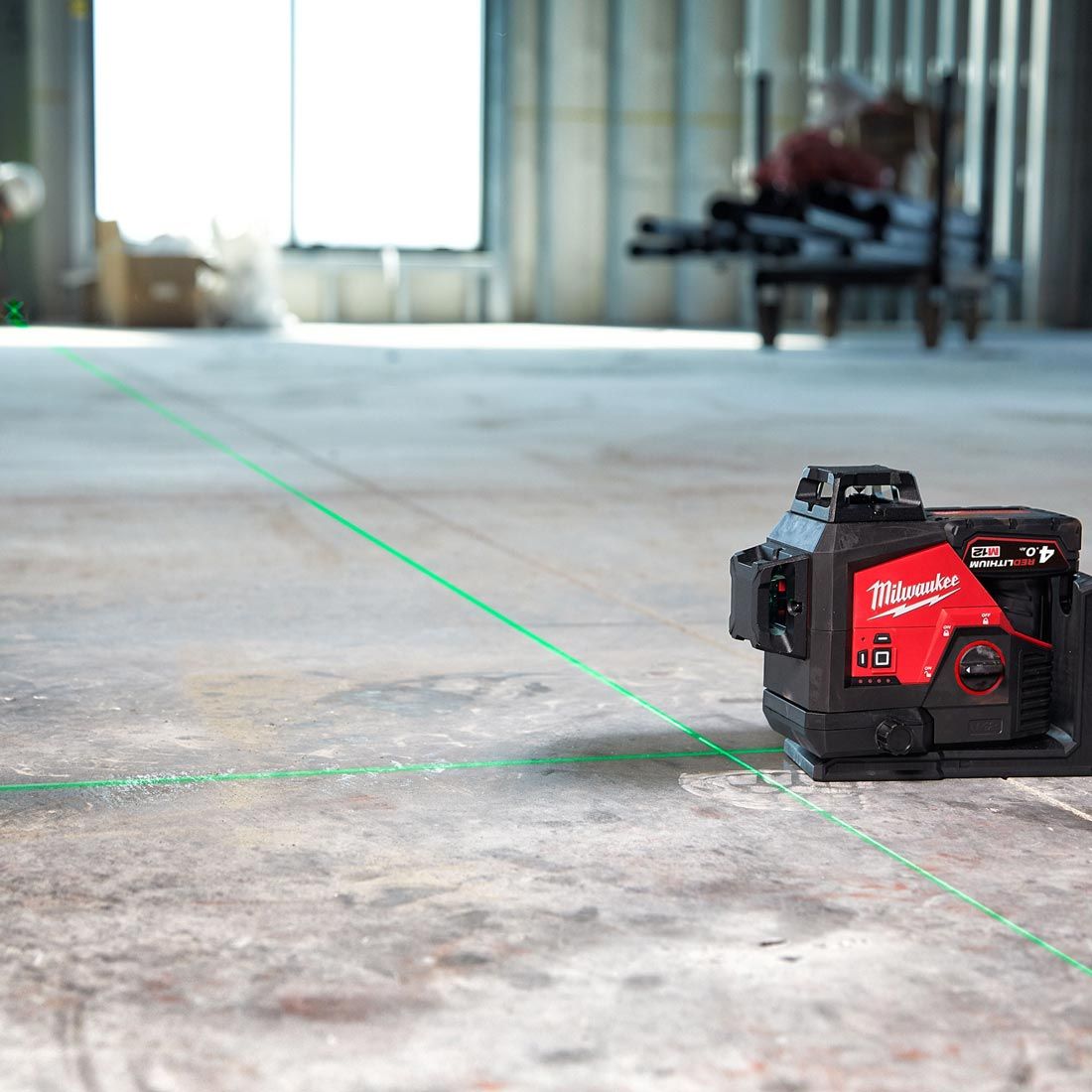 Milwaukee M123PL-0C 12V 360° 3-Plane Green Laser with Case 4933478103