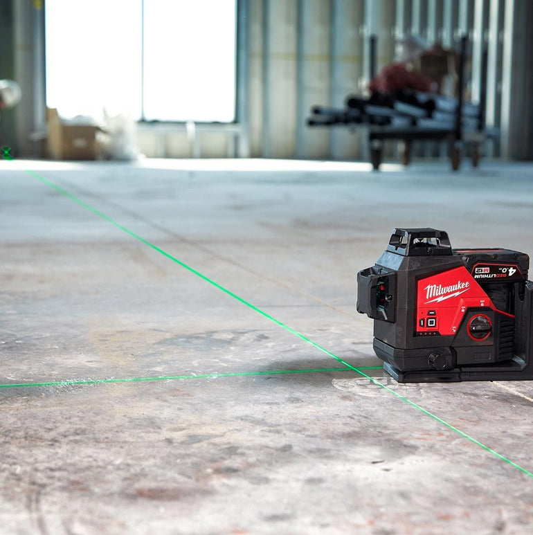 Milwaukee M123PL-0C 12V 360° 3-Plane Green Laser with Case 4933478103