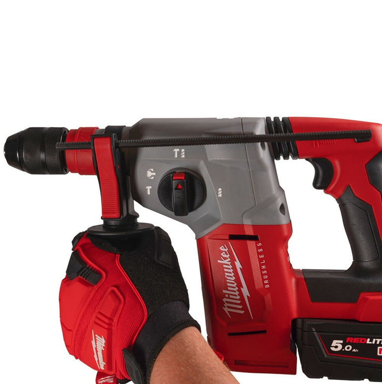 Milwaukee M18BLHX-0X 18V Brushless SDS-Plus Hammer Drill with 5 Piece Drill Bit Set