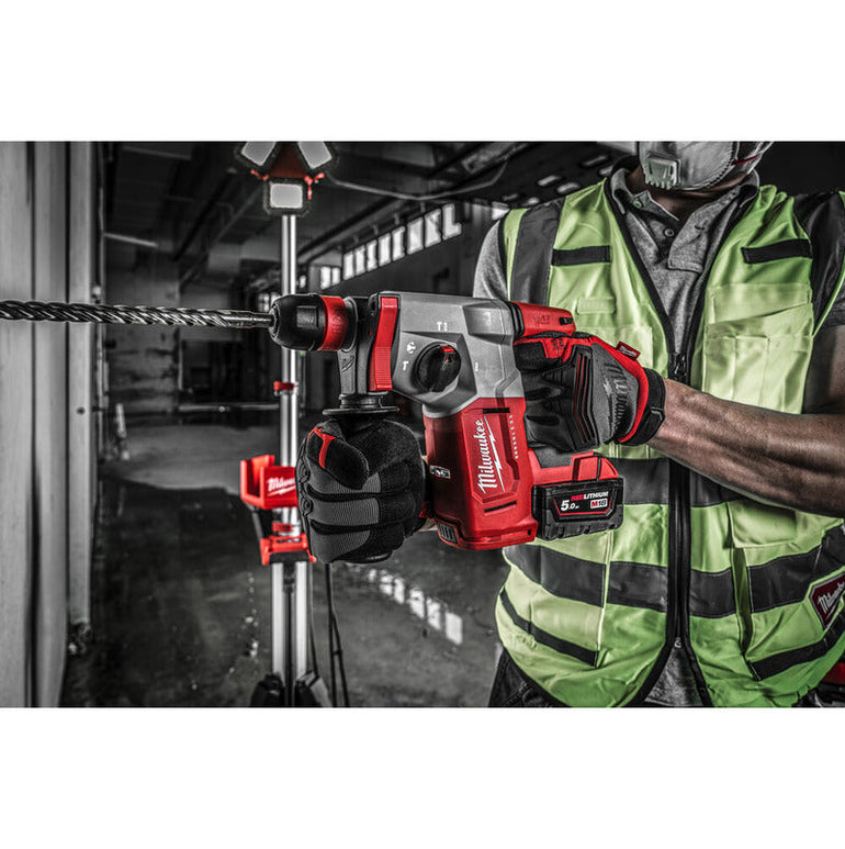 Milwaukee M18BLHX-0X 18V Brushless SDS-Plus Hammer Drill with 5 Piece Drill Bit Set