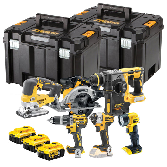 DeWalt DCK690P3T 18V Brushless 6 Piece Tool Kit with 3 x 5.0Ah Batteries