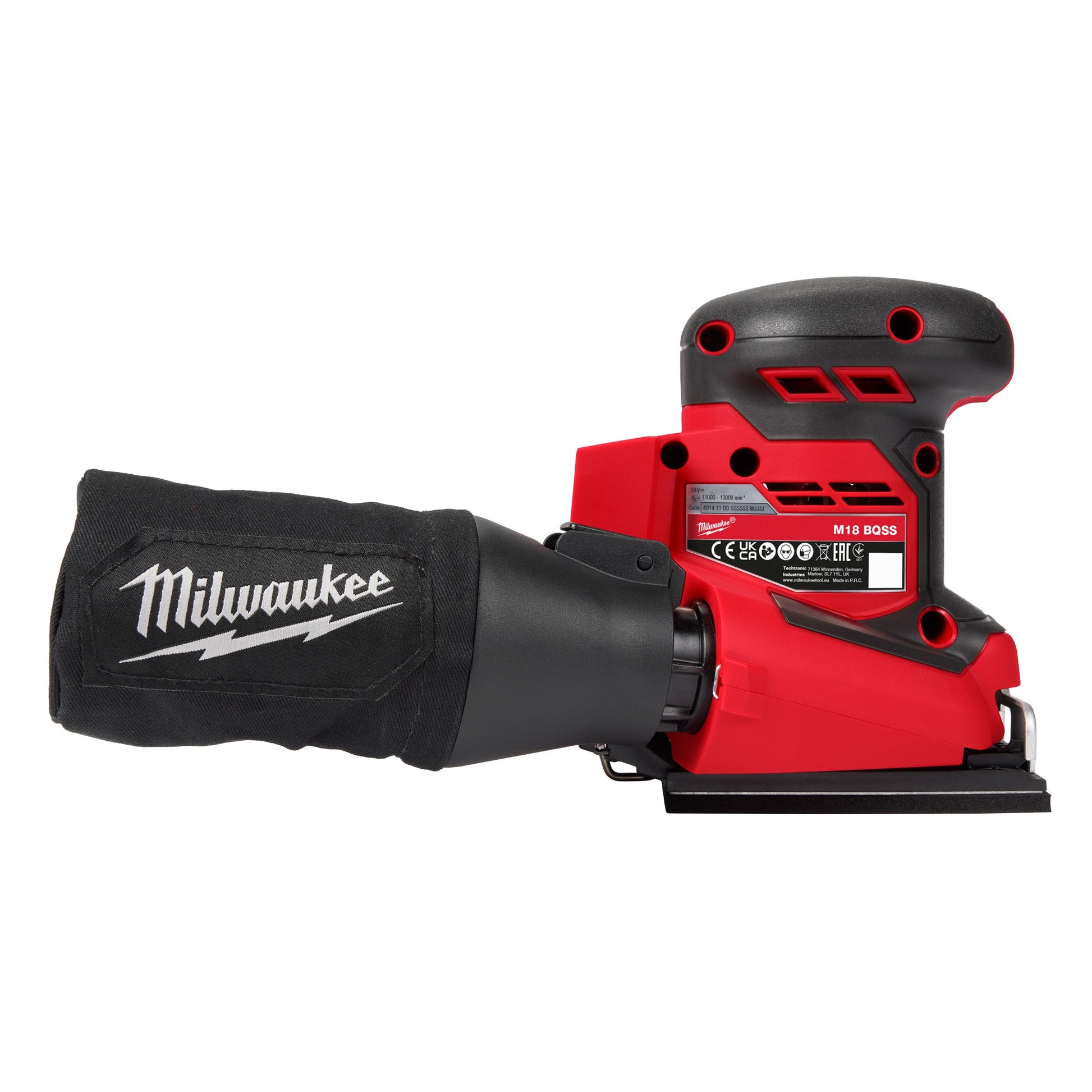 Milwaukee M18BQSS-0 18V Sheet Sander with 1 x 5.0Ah Battery & Charger