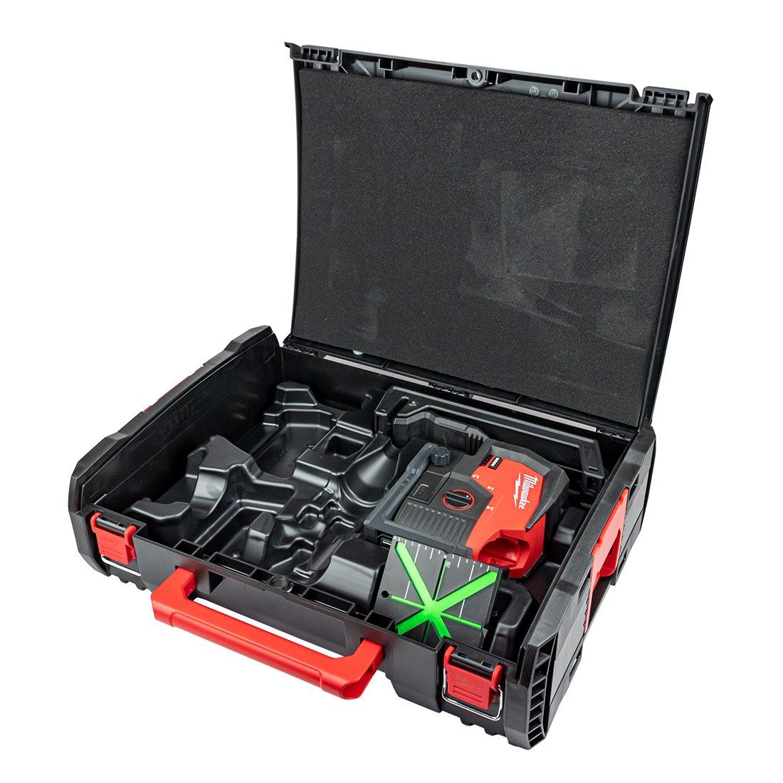 Milwaukee M12CLLP-0 12V Green Cross Line 2 Plane Laser 360° Case with 1 x 2.0Ah Battery & Charger