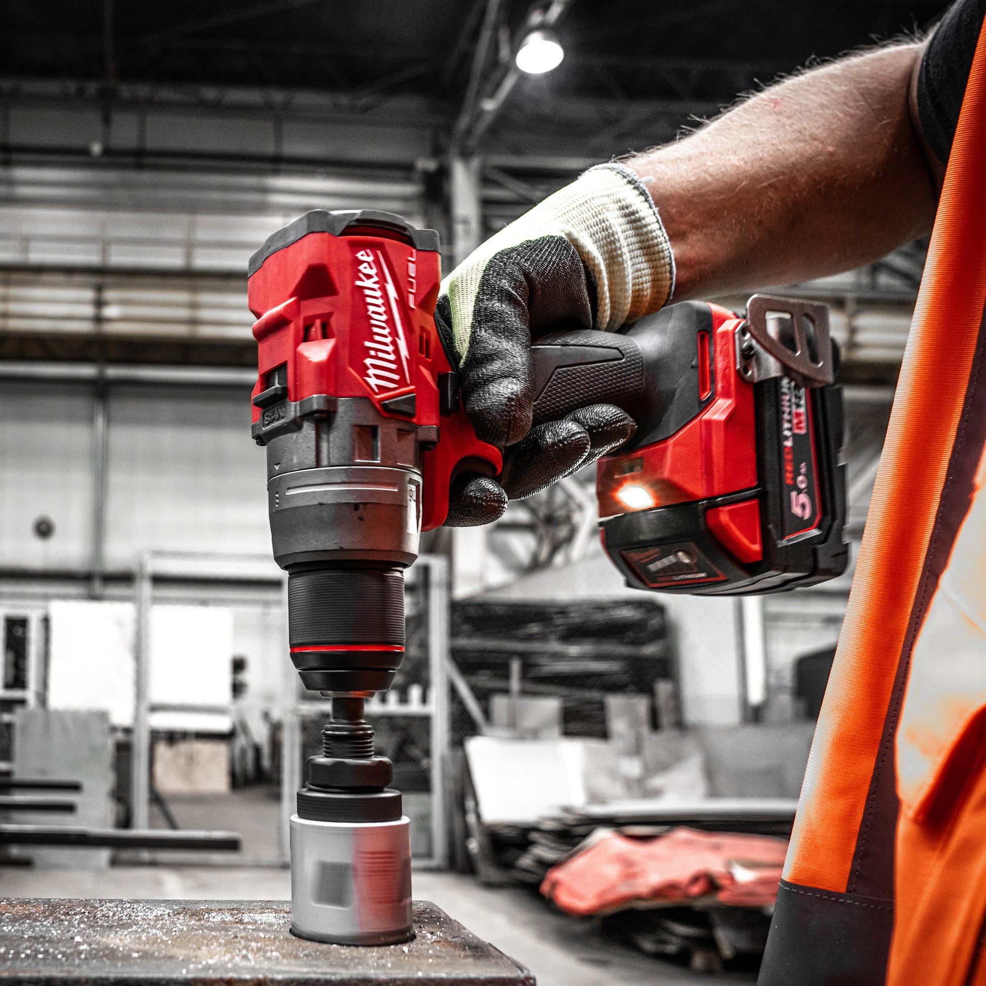 Milwaukee M18FPD3-0 18V Fuel Brushless Combi Drill with 2 x 5.0Ah Batteries & Charger