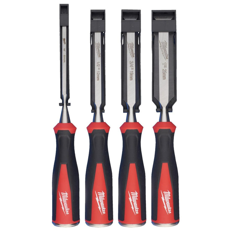 Milwaukee Beveled Edge Chisels Set 4 Piece 4932479897 - SPL