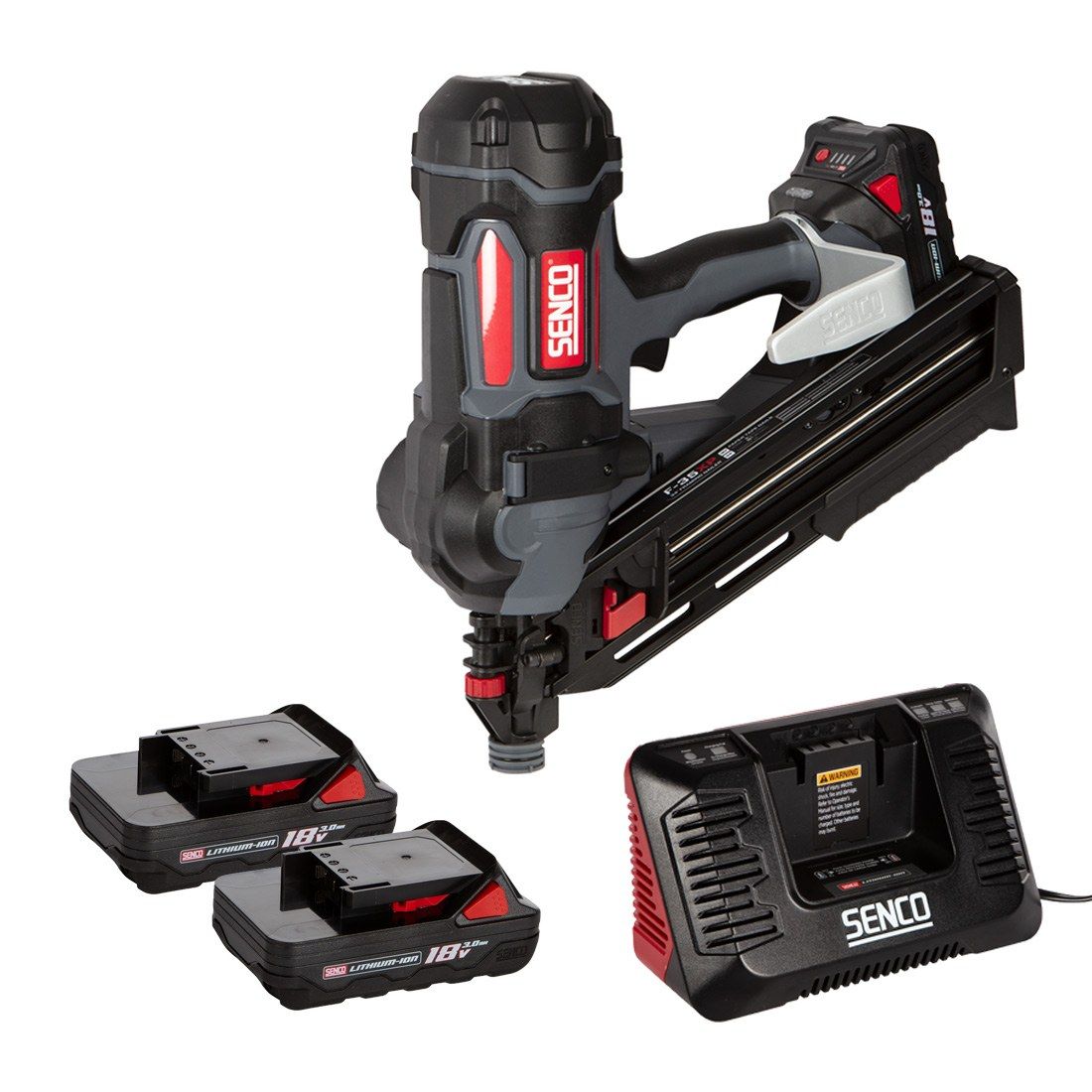 Senco F-35XP 18V First Fix Fusion Framing Nailer 90mm With 2 x 3.0Ah Battery Charger In Case - 10G7001N