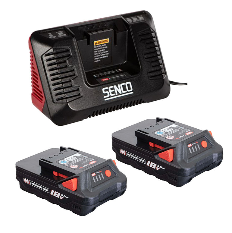 Senco F-35XP 18V First Fix Fusion Framing Nailer 90mm With 2 x 3.0Ah Battery Charger In Case - 10G7001N