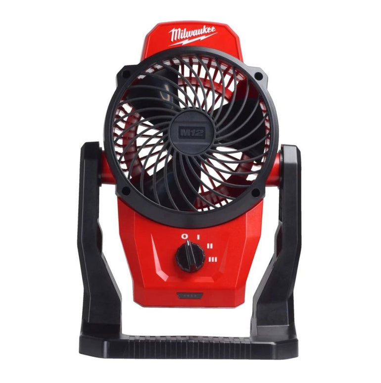 Milwaukee M12AF-0 12V Cordless Air Fan with 1 x 2.0Ah Battery & Charger