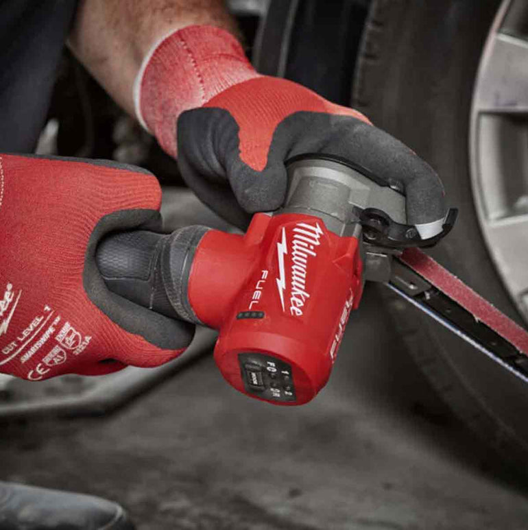 Milwaukee M12 FBFL10-0 12V Fuel Brushless 10mm Band File with 1 x 2.0Ah Battery & Charger