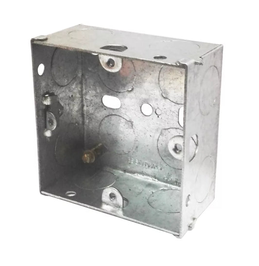 LAP 1-GANG GALVANISED STEEL MOUNTING BOXES 35MM 10 PACK (3074F)