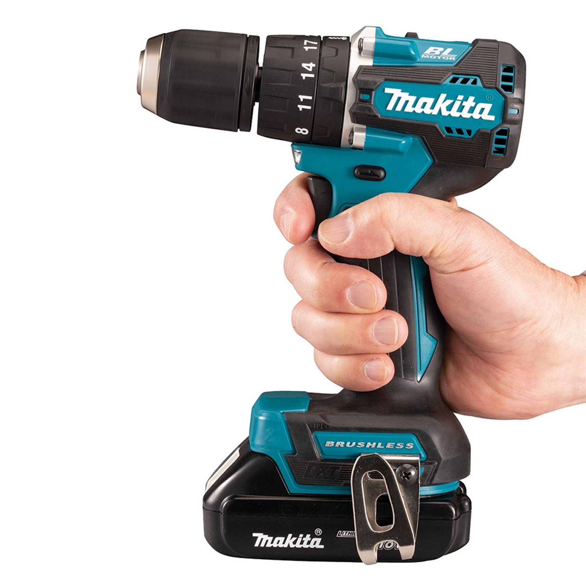 Makita DLX2414ST 18V Brushless Twin Pack Combi Drill & Impact Driver With 2 x 5.0Ah Batteries Charger & Case