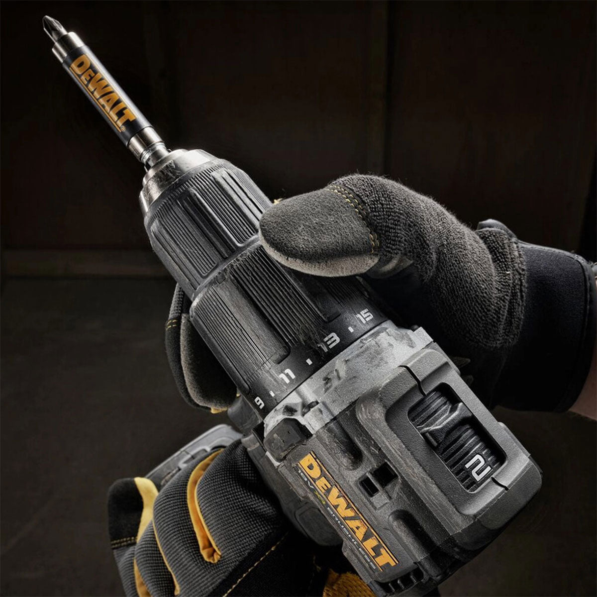 Dewalt DCD100P2T-GB 18V XR Brushless Limited Edition 100 Year Combi Drill with 2 x 5.0Ah Batteries Charger & TSTAK Case