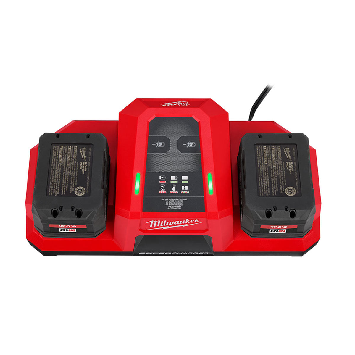 Milwaukee 2 x M18FB6 18V 6.0Ah FORGE RedLithium-Ion Battery with Dual Bay Super Charger