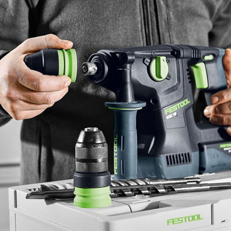 Festool KHC 18 EB-Basic 18V Brushless Rotary Hammer Drill - 577447 With 2 x 5.0Ah Battery & Charger