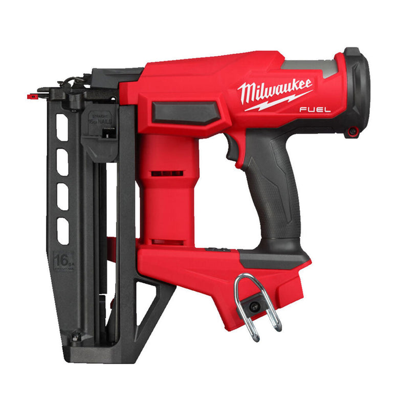 Milwaukee M18FN16GS-0X 18V Fuel Brushless 16G Straight Finish Nailer with 1 x 5.0Ah Battery Charger & Case