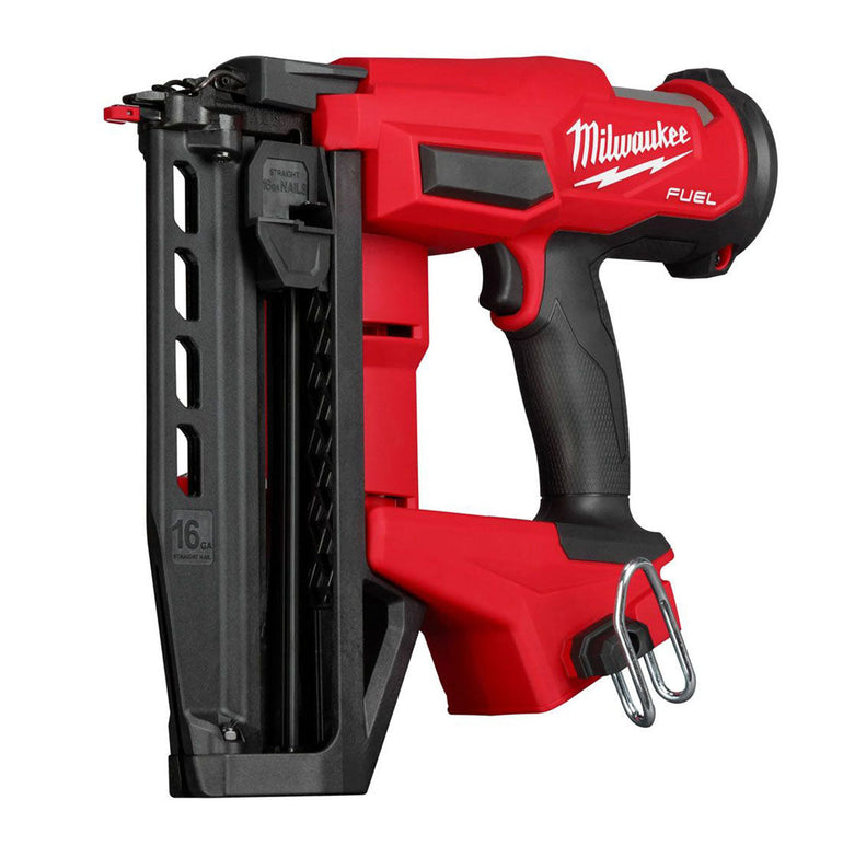 Milwaukee M18FN16GS-0X 18V Fuel Brushless 16G Straight Finish Nailer with 1 x 5.0Ah Battery Charger & Case