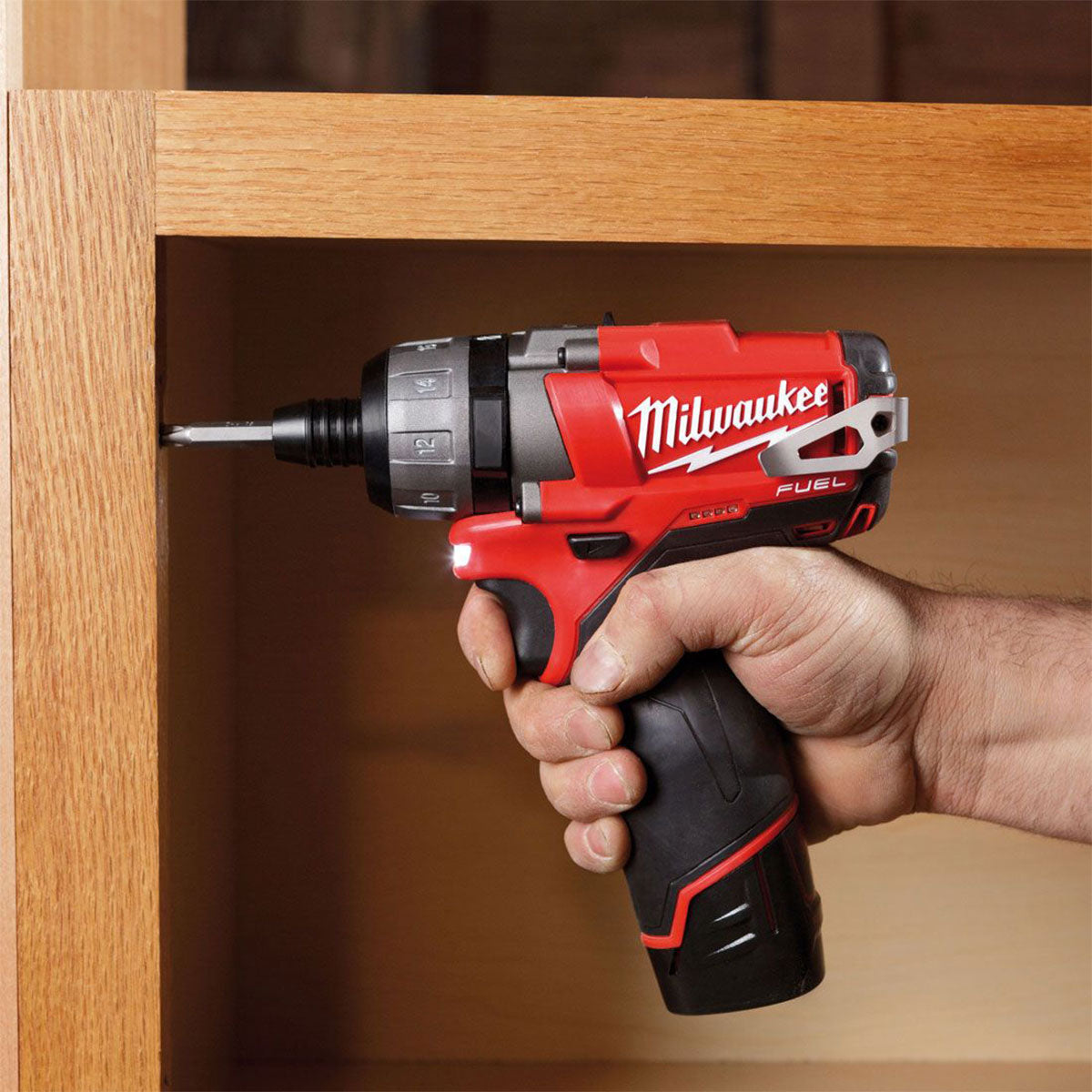 Milwaukee M12CD-202C 12V FUEL Brushless Screwdriver with 2 x 2.0Ah Batteries Charger & Case 4933440568