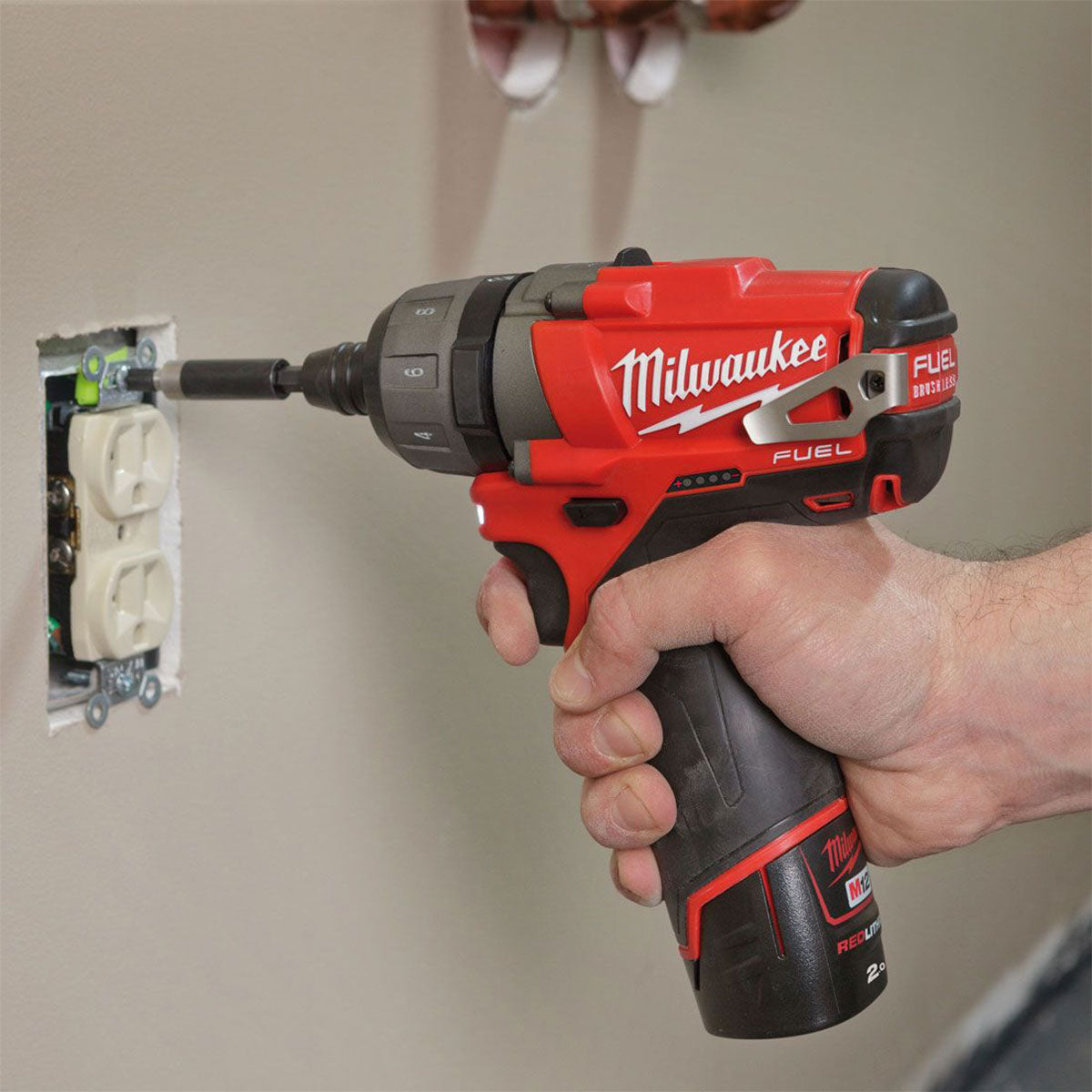 Milwaukee M12CD-202C 12V FUEL Brushless Screwdriver with 2 x 2.0Ah Batteries Charger & Case 4933440568