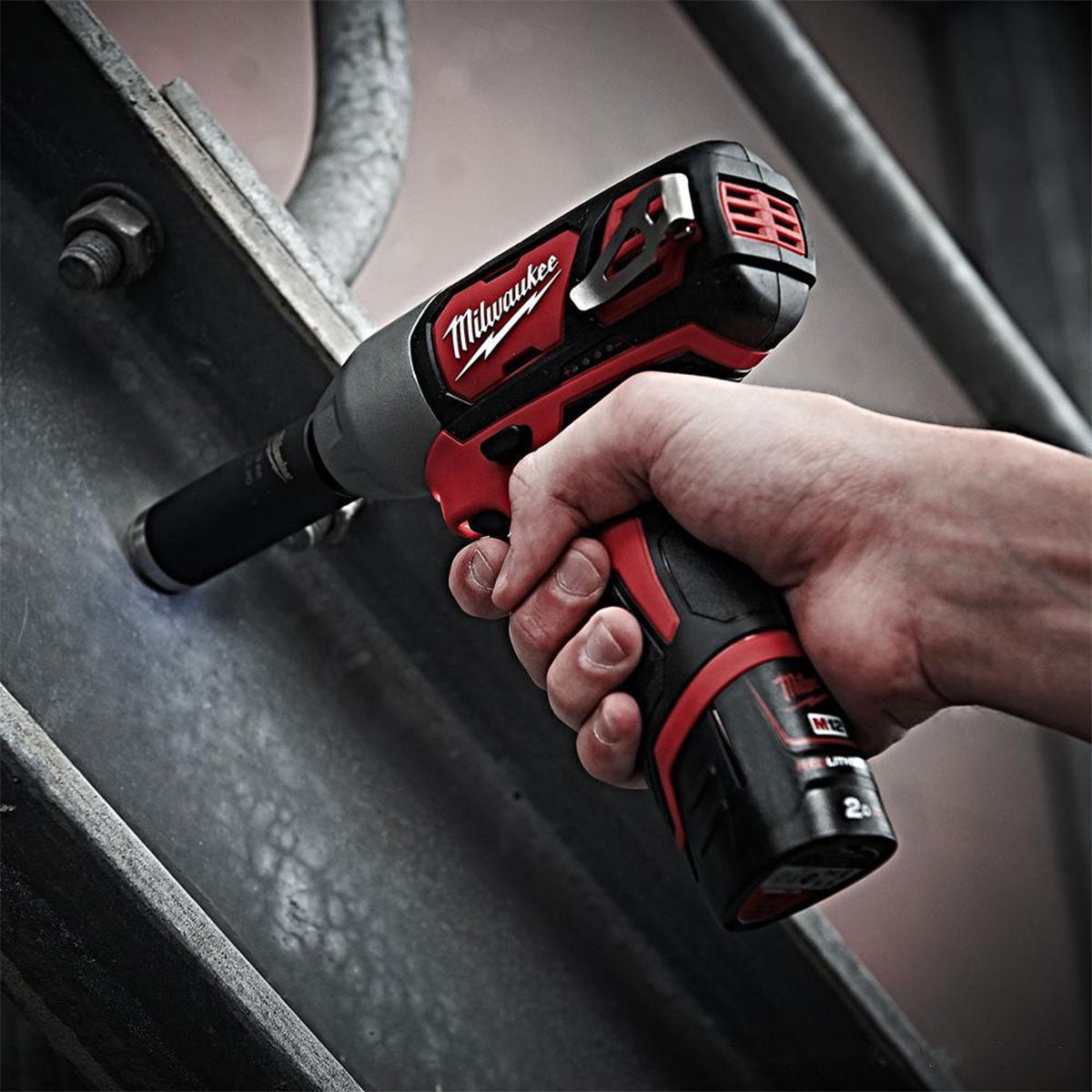 Milwaukee M12BIW12-0 12V 1/2'' Impact Wrench with 1 x 2.0Ah Battery & Charger