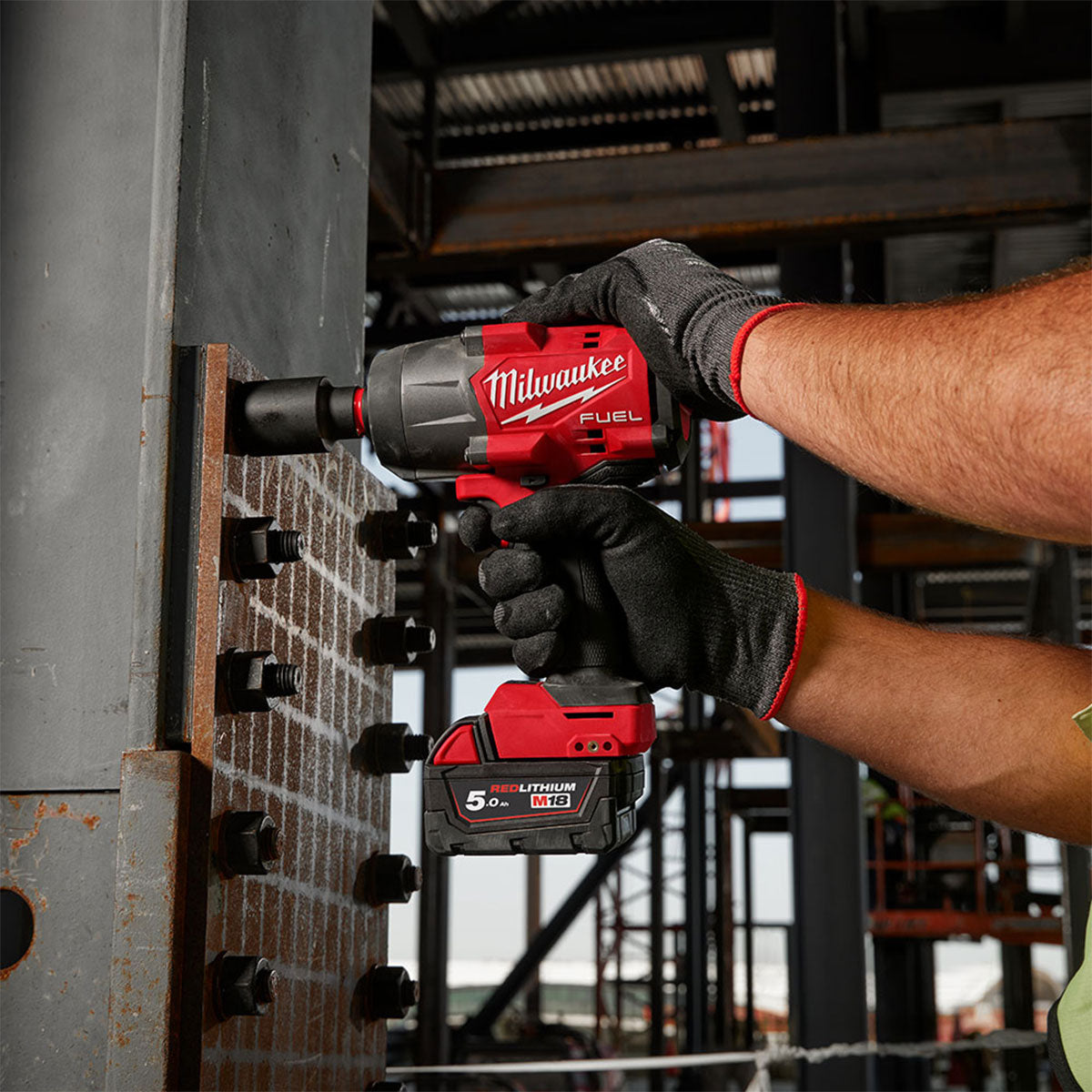 Milwaukee M18FHIW2F12-0X 18V Fuel Brushless 1/2" High Torque Impact Wrench with 1 x 5.0Ah Battery Charger & Case