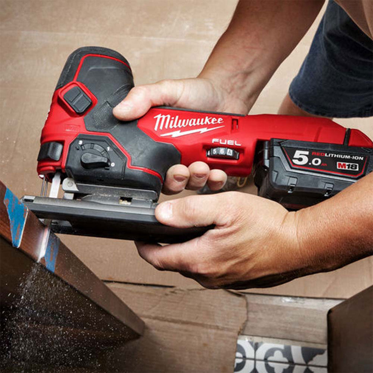 Milwaukee M18FBJS-0 18V Fuel Brushless Jigsaw with 1 x 5.0Ah Battery & Charger