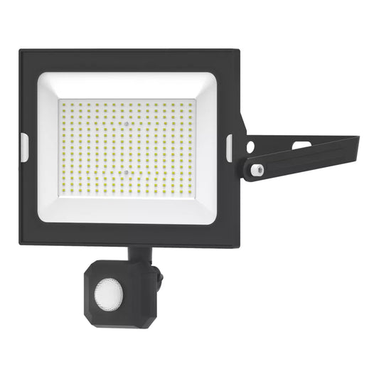 4LITE ADVANTAGE OUTDOOR LED FLOODLIGHT WITH PIR SENSOR BLACK 50W 4250LM