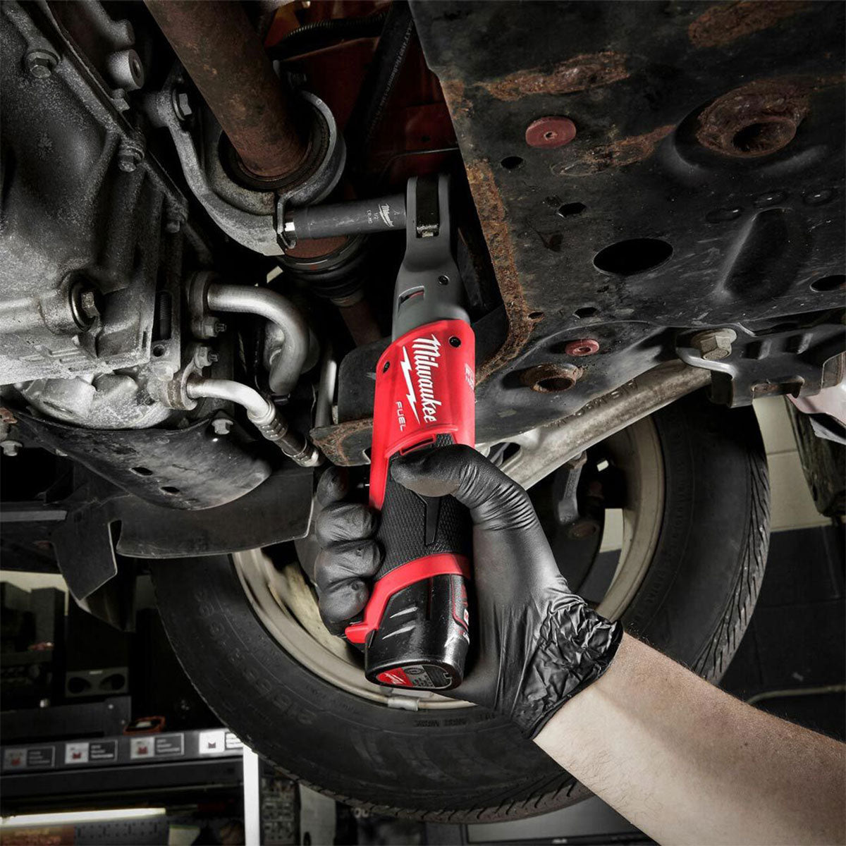 Milwaukee M12FPP2H-622P 12V Fuel Brushless 3/8" Impact Wrench and Ratchet with 2 x Battery Charge & Case 4933471743